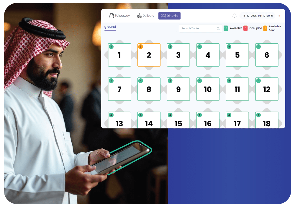 Restaurant Menu Software Saudi Arabia with Table Management